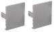 Lts Licht und Leuchten 652142 LTS LK-Z 070.001 SILVER Light channel 70 end covers (2 pieces) silver