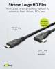 Goobay USB-C™-Kabel 90°, 1 m, schwarz, 1 m - 60 W, 3 A, 5