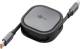 Goobay Selbstaufrollendes USB-C™-Kabel, 1 m, schwarz,silb