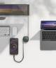 Goobay Selbstaufrollendes USB-C™-Kabel, 1 m, schwarz,silb
