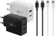 Goobay 30 W Twin Power Set 2x USB-C-Ladegeräte, 2x USB-C-Kabel - 1x USB-C-Anschluss (Power Delivery) und 1x USB-A-Anschluss je Ladegerät, 2x USB-C-Stecker je Kabel