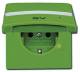 Busch Jaeger 2CKA002064A0312 BJ 20 EUGKBLN-13-102 SCHUKO socket insert gn RAL6032 UP