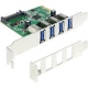 PCI Expr Card Delock 4x USB3.0 ext + LowProfile