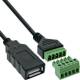 InLine® USB-A Buchse an Terminalblock, 5pol, mit Kabel