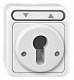 Merten MEG3718-8019 Window Blind Control Button, polarwhite AQUASTAR