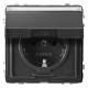 Merten MEG2312-7214 Socket outlet BRS, Klappd. + Schriftf. StK anthracite AQUA