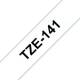 Schriftbandkassette Brother 18 mm farblos/schwarz TZE141