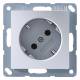 Jung A520-45KIAL A 520-45 AI AL Schuko socket 16A, 250VAC 45 degree aluminum with contact protection
