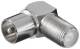 Goobay 12236 Winkeladapter: F-Buchse > Koax-Stecker 90° - Adapter-Stecker aus Zink