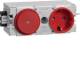 Hager GS11003020 Socket outlet+switch with Wago C-profile traffic red