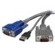 StarTech.com 6 ft Ultra-Thin USB VGA 2-in-1 KVM Cable - 1 x HD-15 Male VGA - 1 x HD-15 Male VGA