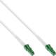 InLine® LWL Simplex Kabel, FTTH, LC/APC 8°, OS2, armiert, weiß, 0,50 m