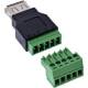 InLine® USB-A Buchse auf Terminalblock, 5pol, ohne Kabel