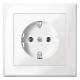 MEG2301-1419 socket Merten, polar white, glossy full cover