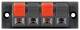 Goobay 11252 Speaker terminal - 4 pin terminal strip - red / black