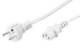 Goobay 96038 Power cord 1.5 m, white - Schuko (Type F, CEE 7/7)> Appliance socket C13 (IEC connector)
