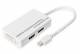 DIGITUS DP distribution cable, miniDP - DP+HDMI+DVI Male/Female, 0.2m
