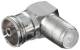 Goobay 12237 Winkeladapter: F-Buchse > Koax-Buchse 90° - Adapter-Stecker aus Zink