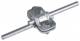 Dehn + Soehne 459020 Dehn release clamp St / tZn , 2x round wire 8-10 mm without intermediate plate