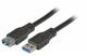 Kabel USB, A(St) => A(Bu), 1,8m, USB3.0, Verlängerung, schwarz, Classic