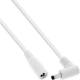 InLine® DC extension cable, right-angle plug, 4.0 x 1.7 mm, white, 2 m