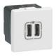 Legrand 077594 USB-Lademodul 2-fach Mosaic ultaweiß