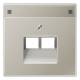 Jung ES2969-2NAUA Abdeckung Schriftfeld für IAE/UAE 2x8polig LS Edelstahl