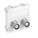 OBO Bettermann 6105090 MTG-2BC F RW1 Multimediaträger Audio-BNC 2x Kupplung