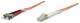 Intellinet 470414 Fiber Optic Fiber optic cable, duplex, multimode LC / ST, 50/125 micron, OM2, 2m, orange