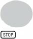 Moeller 218327 EATON M22-XDL-W-GB0 keys lens flat, white labeled STOP 