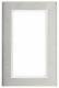Berker 13093609 frame with large cutout B.7 stainless steel/polar white