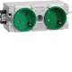 Hager GS20106029 Steckdose 2fach 45° mit Wago C-Profil minzgrün