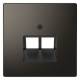 Merten MEG4522-6052 central plate UAE insert 2-fold mocha metallic