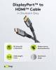 Goobay Plus Series DisplayPort™-auf-HDMI™-Kabel, 3 m, sch