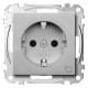 Merten MEG2352-0460 SCHUKO-Steckdose+Kz Waschmaschine BRS StK aluminium System M