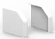 Ggk 18080 RK endcaps 100x150 pair right / left, alpine white f.Rangierkanalabdeckung 