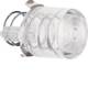 Hager WTF5285T Tasterknopf für Drucktaster und Lichtsignal E10 1930/Glas klar