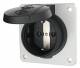 Mennekes 11312F 16A2P + E 230V SCHUKO, black IP54 movably
