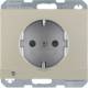 Berker 41097004 Steckdose SCHUKO mit LED-Orientierungslicht K.5 edelstahl lackiert