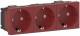 GGK M45/Schuko socket 3f/horizontal red satin matt touch protection 6937
