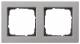 GIRA 021233 Abdeckrahmen 2f Gira E2 Edelstahl
