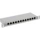 InLine® Patchfeld Cat.6A 12-fach 25,4 cm ( 10 Zoll ) 0,5HE lichtgrau, RAL7035