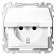 Merten MEG2414-0325 Socket outlet BRS, SK m.Klappdeckel IP44 aktivwhite gl. SM