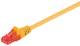 Goobay 95590 CAT 6 Patchkabel, U/UTP, gelb - kupferkaschierter Aluminiumleiter (CCA)