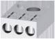Siemens 3NP19331BE10 3NP1933-1BE10 triple terminal 3x2.5-16 mm² for NH00 with screw connection