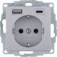 Berker 48141404 Steckdose SCHUKO/USB AC 20W PD B3 alu mt