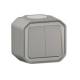 Legrand 069715L Plexo New FRAP Doppelwechselschalter 10AX/Taster 10A