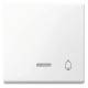 Merten 435825 rocker with control window + print. Bell active white glossy. System M