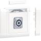 Hager GMSET089016 Multimedia connection set for Speakon front-rastered traffic white