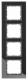 Berker 10146616 Glasrahmen 4fach B.7 schwarz